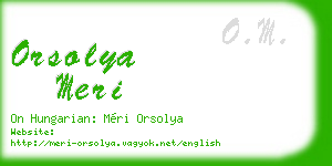 orsolya meri business card