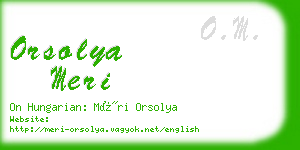 orsolya meri business card